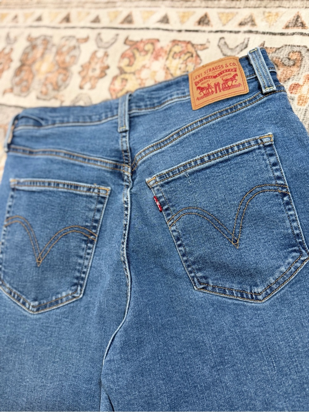 Levi's Medium Blue High-Rise Denim Jeans